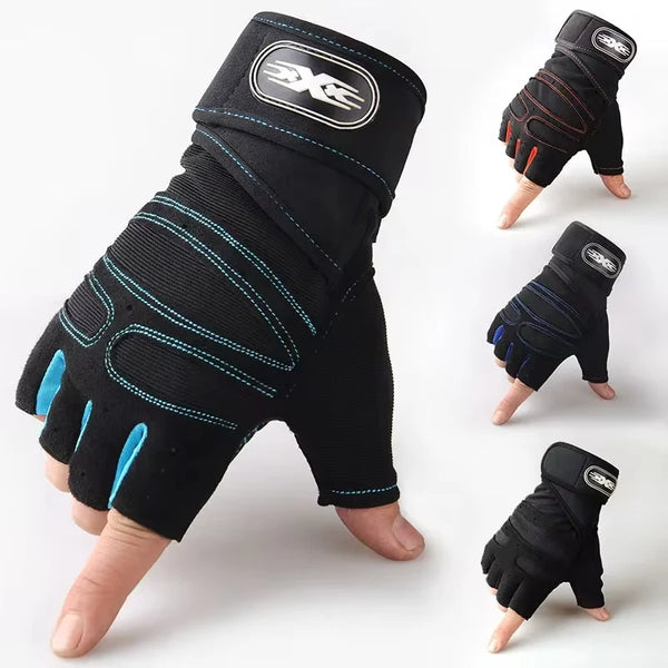 Wristband Workout Gloves – Half-Finger Design