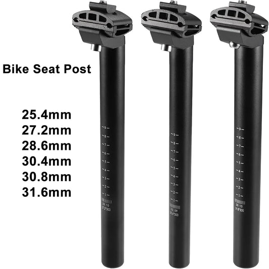 300 mm Aluminum Bicycle Seatpost – Multiple Diameters
